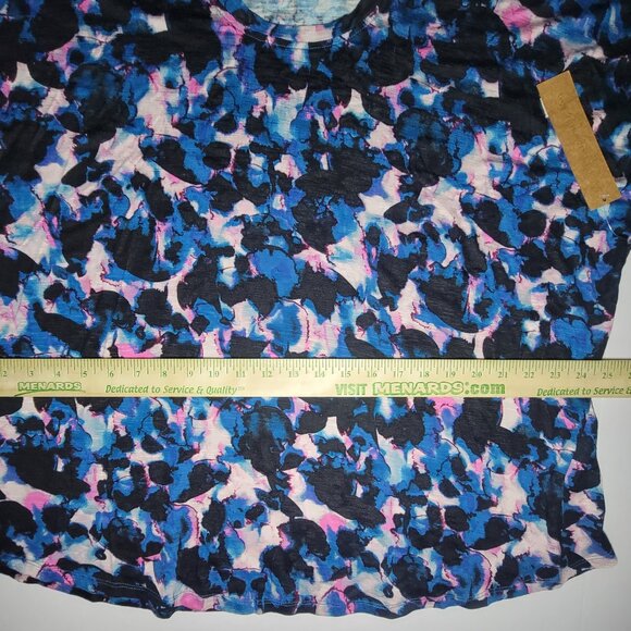 Macy's Rachel Roy Curvy Collection Womens Blue And Pink Blouse Size 2X - Picture 11 of 15